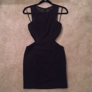 black dress w/ side cut outs